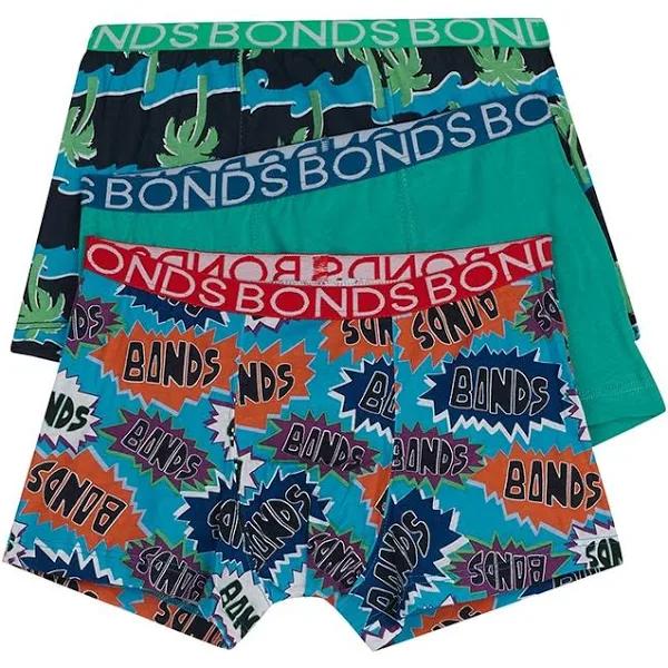 Bonds Boys Trunk 3 Pack in Kapow Logo