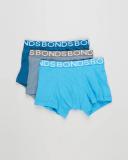 Bonds Boys Trunk 3 Pack - Pack O6K Blue Multi