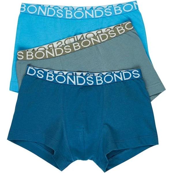 Bonds Boys Trunk 3 Pack - Pack O6K Blue Multi