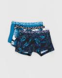 Bonds Boys Trunk 3 Pack - Palm Camo Teal