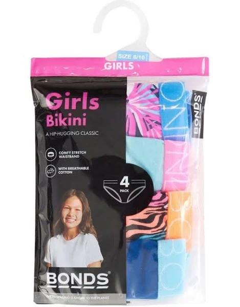 Bonds Girls Bikini 4 Pack