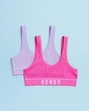 Bonds Girls Original Rib Tank Top Crop 2 Pack Size: 12/14