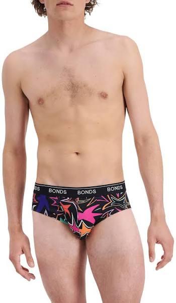 Bonds Guyfront Brief in Holiday Superstar Black Size: XL