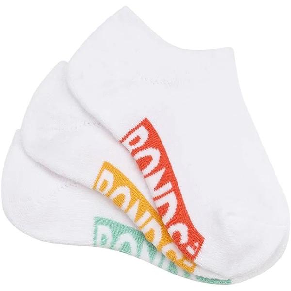 Bonds Kids Logo Cushioned Low Cut 3 Pack - White
