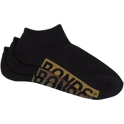 Bonds Mens Logo Cushioned Low Cut Socks 3 Pack Size: 6-10
