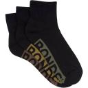 Bonds Mens Logo Cushioned Quarter Crew Socks 3 Pack Size: 6-10