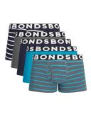 Bonds Mens Striped Fit Trunk - Ahoy Blue & White / M