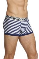 Bonds Mens Striped Fit Trunk - Ahoy Blue & White / M