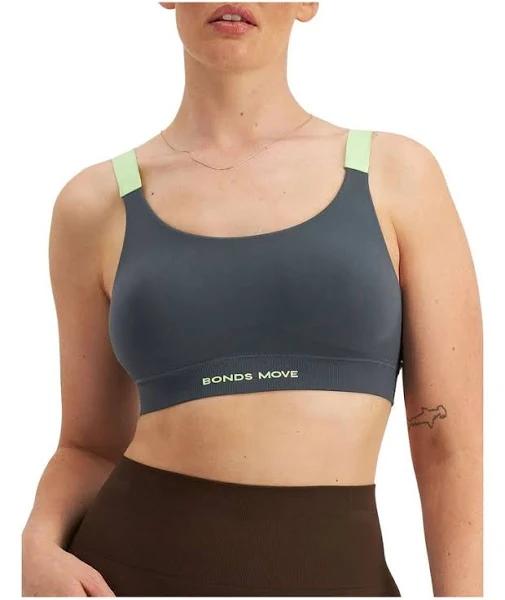 Bonds Move Seamless Bralette in Running Slate Size: XS