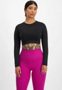 Bonds Move Seamless Long Sleeve Crop in Highest Tide Size: Large