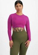 Bonds Move Seamless Long Sleeve Crop in Highest Tide Size: XL