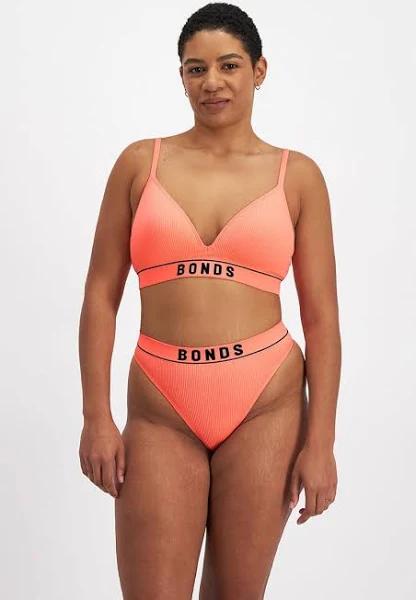 Bonds Retro Rib Hi Bikini in Sunset Sabi Size: 10
