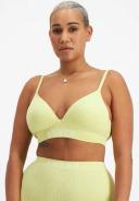 Bonds Retro Rib Wirefree Tee Bra in Green Lemon Size: 16
