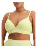 Bonds Retro Rib Wirefree Tee Bra in Green Lemon Size: 16