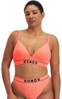 Bonds Retro Rib Wirefree Tee Bra in Scuba Lime Citrus 10