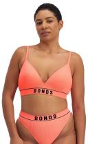 Bonds Retro Rib Wirefree Tee Bra in Sunset Sabi Size: 10