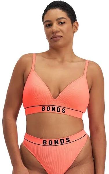 Bonds Retro Rib Wirefree Tee Bra in Sunset Sabi Size: 10