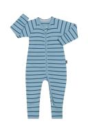 Bonds Ribbed Zip Wondersuit in Moana Sky/Petrol Blue Size: Newborn