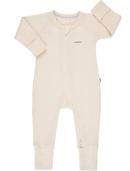 Bonds Waffle Zip Wondersuit - Macadamia