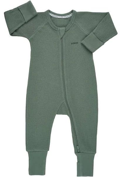 Bonds: Waffle Zip Wondersuit - Washed Khaki (Size 00)