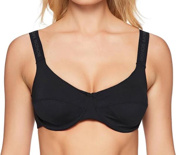 Bonds Women's Move Underwire Bra - Black - Size 16E