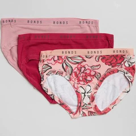Bonds - Women's Pink Briefs - 3-Pack Cottontails Midi Briefs - Size 10 at The Iconic