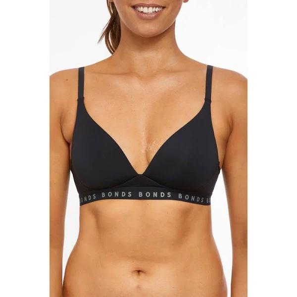 Bonds Women's Wirefree Tee Bra - Black - Size 12B