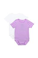 Bonds Wonderbodies Short Sleeve Bodysuit 2 Pack - Pandora & White