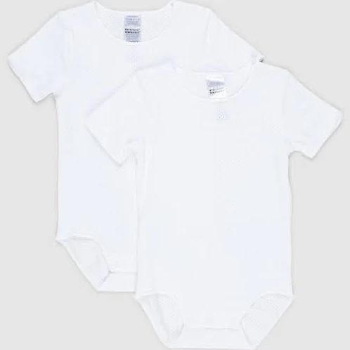 Bonds Wondercool Eyelet Bodysuit 2 Pack White Size 00000