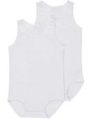 Bonds Wondercool Eyelet Singletsuit 2 Pack - Cotton Scuba Pink & White