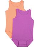 Bonds Wondercool Eyelet Singletsuit 2 Pack - Limed & New Grey Marle