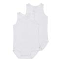 Bonds Wondercool Eyelet Singletsuit 2 Pack - White & White