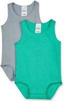 Bonds Wondercool Eyelet Singletsuit Green 2 Pack Green 1