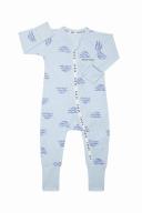 Bonds Wondercool Eyelet Zip Wondersuit - Seaside Waves Little Blue