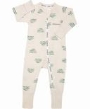 Bonds Wondercool Eyelet Zip Wondersuit - Seaside Waves Macadamia