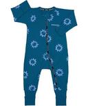 Bonds Wondercool Eyelet Zip Wondersuit - Seaside Waves Macadamia