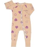 Bonds Wondercool Eyelet Zip Wondersuit - Seaside Waves Macadamia