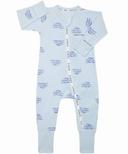 Bonds Wondercool Eyelet Zip Wondersuit - Seaside Waves Macadamia