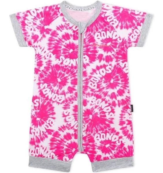 Bonds Zip Romper - Glowing Tie-Dye Albertine Pink