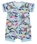 Bonds Zip Romper in Collage Zebra Calm Blue Size: 6-12 Months