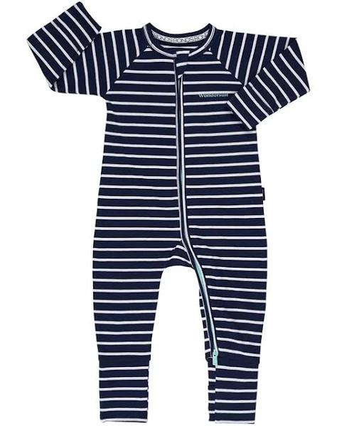Bonds Zip Wondersuit in Black Sea/White Size: 3-6 Months