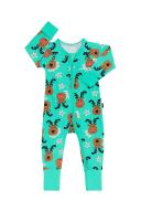 Bonds Zip Wondersuit in Joyful Reindeers Martian Glow Size: 18-24 Months