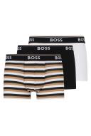 Boss 3 Pack Design Boxer Shorts, Size 2XL, Beige