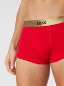 Boss Bodywear 2 Pack Metallic Boxer Trunks - Black & Red