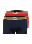 Boss Bodywear 2 Pack Metallic Boxer Trunks - Black & Red