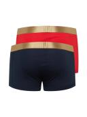 Boss Bodywear 2 Pack Metallic Boxer Trunks - Black & Red