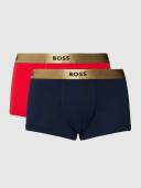 Boss Bodywear 2 Pack Metallic Boxer Trunks - Black & Red