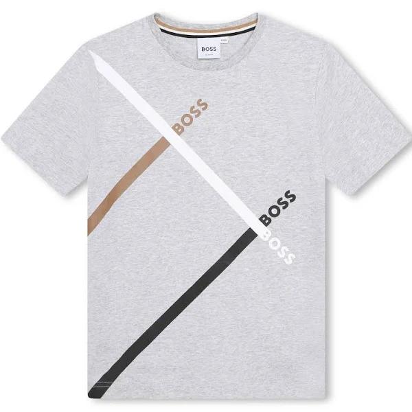 BOSS-Boys Grey & Navy Blue Shorts & T-Shirt Set