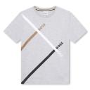 BOSS-Boys Grey & Navy Blue Shorts & T-Shirt Set