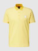 Boss Cotton-Piqué Polo Shirt With Logo Badge, Men, Size: M, Light Yellow